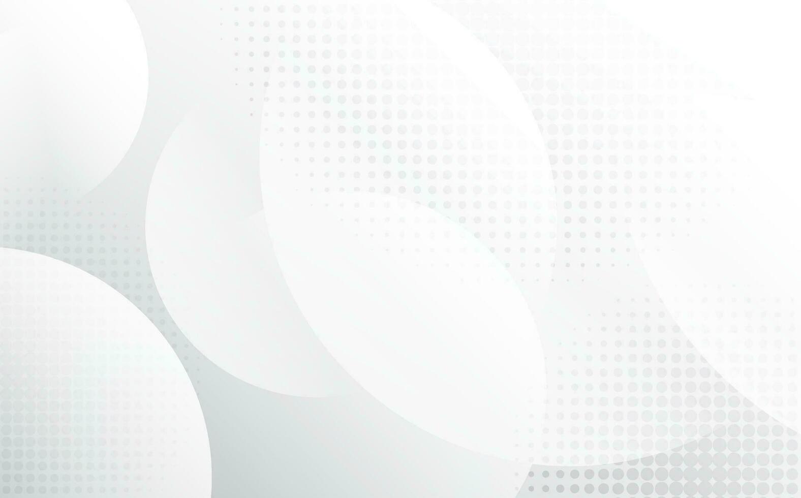 Abstract white and grey gradient colored of circle patterns technology design. Simple decorative with dots halftone style background. Vector