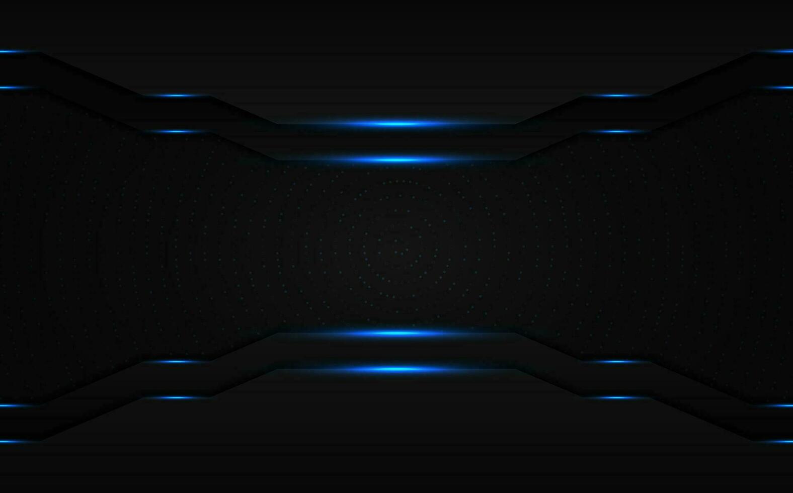 Abstract futuristic template design of black background with blue glitters decorative artwork. Overalpping with simple style artwork decoratin. vector