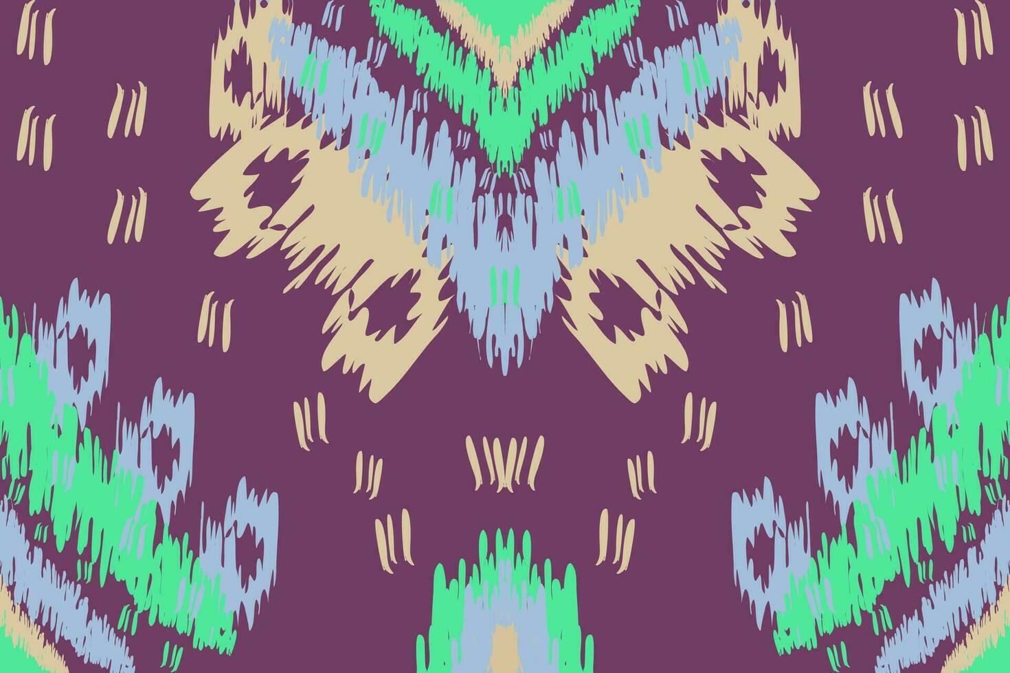 African Ikat floral paisley embroidery on white background.geometric ethnic oriental pattern traditional.Aztec style abstract vector illustration.design for texture,fabric,clothing,wrapping,carpet.