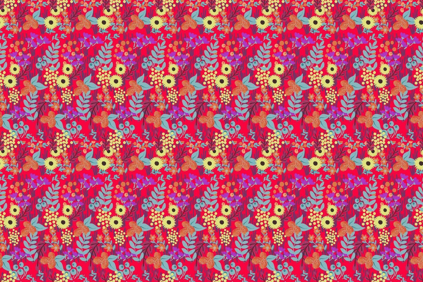 Abstract floral seamless patterns with chamomile. Trendy hand drawn textures. Modern abstract design for,paper, cover, fabric and other users vector