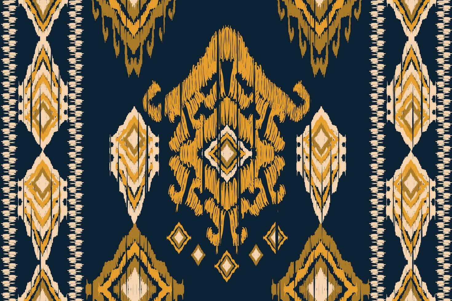 Motif ethnic handmade beautiful Ikat art. Ethnic abstract floral background art. folk embroidery, Peruvian, Indian, Asia, Moroccan, Turkey, and Uzbek style. Aztec geometric art ornament print. vector