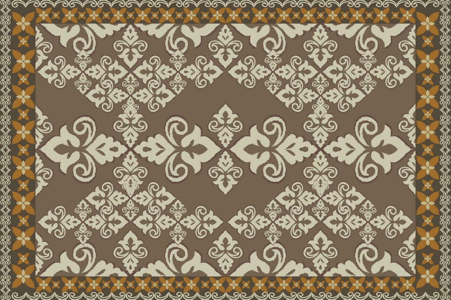 africano ikat floral cachemir bordado en blanco fondo.geometrico étnico oriental modelo tradicional.azteca estilo resumen vector ilustración.diseño para textura,tela,ropa,envoltura,alfombra.