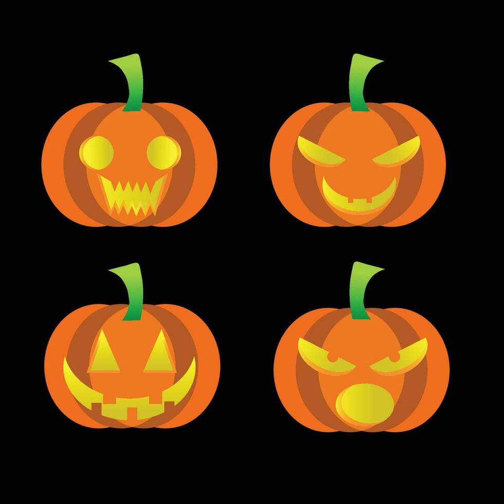 Pumpkin Happy Halloween vector
