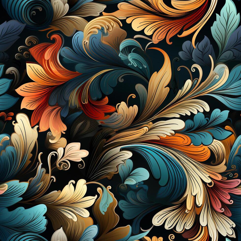 Boho Seamless Pattern photo