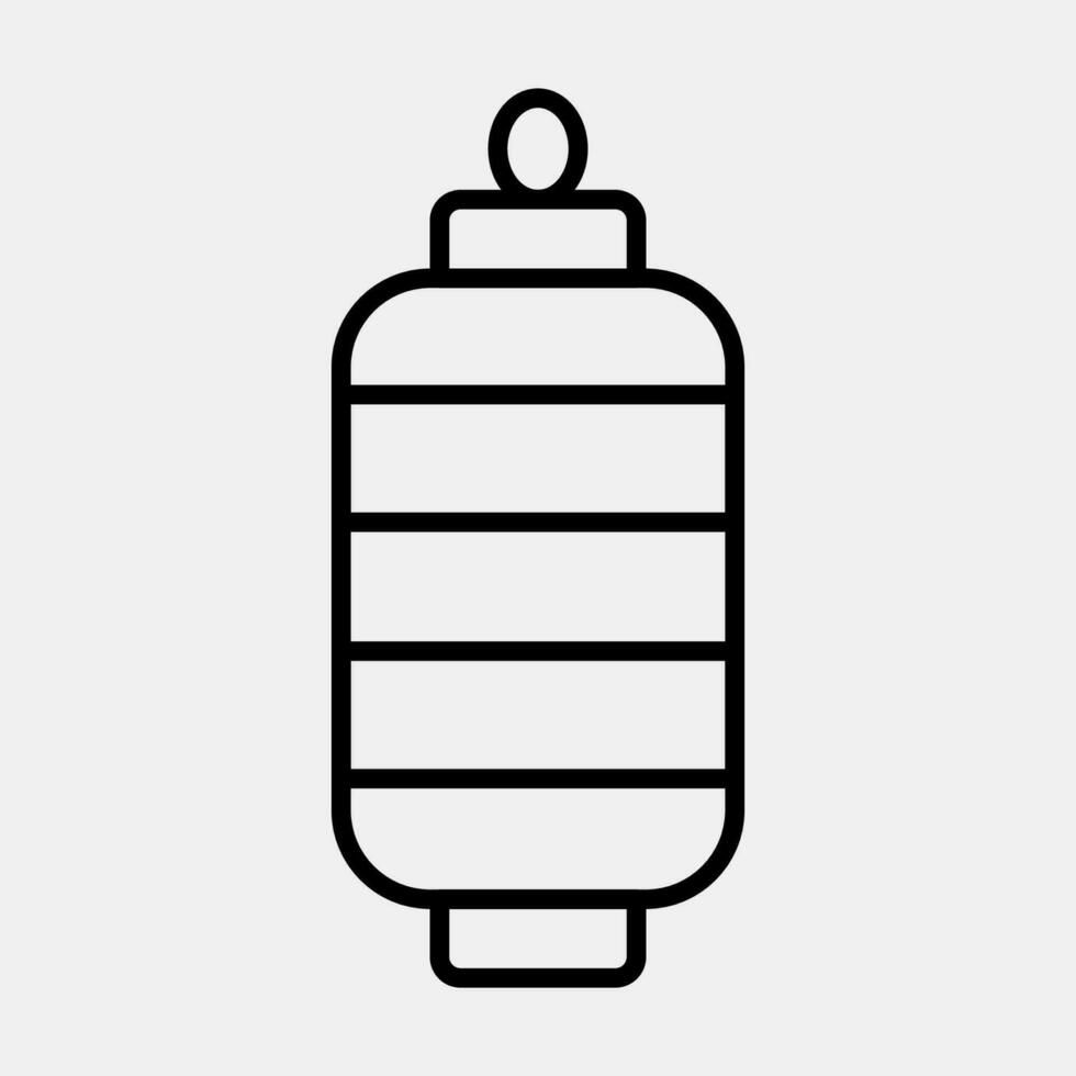 Icon lantern. Japan elements. Icons in line style. Good for prints, posters, logo, advertisement, infographics, etc. vector