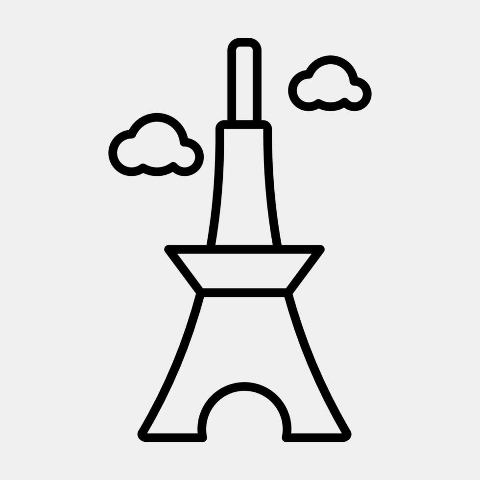 Icon japan tower. Japan elements. Icons in line style. Good for prints, posters, logo, advertisement, infographics, etc. vector