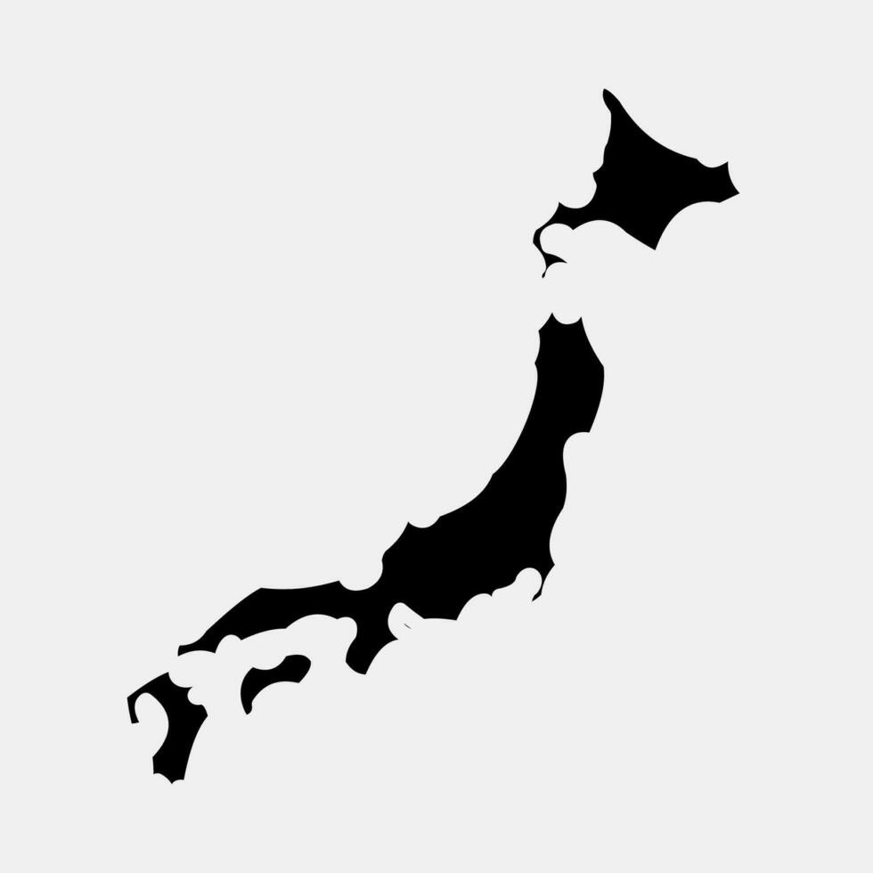icono Japón mapa. Japón elementos. íconos en glifo estilo. bueno para huellas dactilares, carteles, logo, anuncio publicitario, infografía, etc. vector