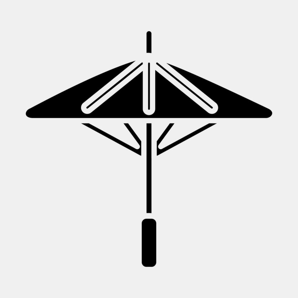 Icon japanese umbrella. Japan elements. Icons in glyph style. Good for prints, posters, logo, advertisement, infographics, etc. vector