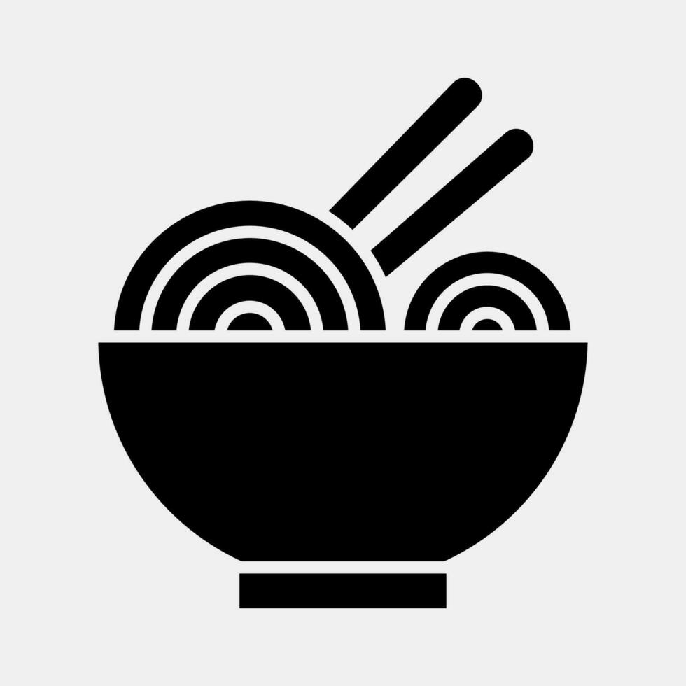 Icon ramen. Japan elements. Icons in glyph style. Good for prints, posters, logo, advertisement, infographics, etc. vector