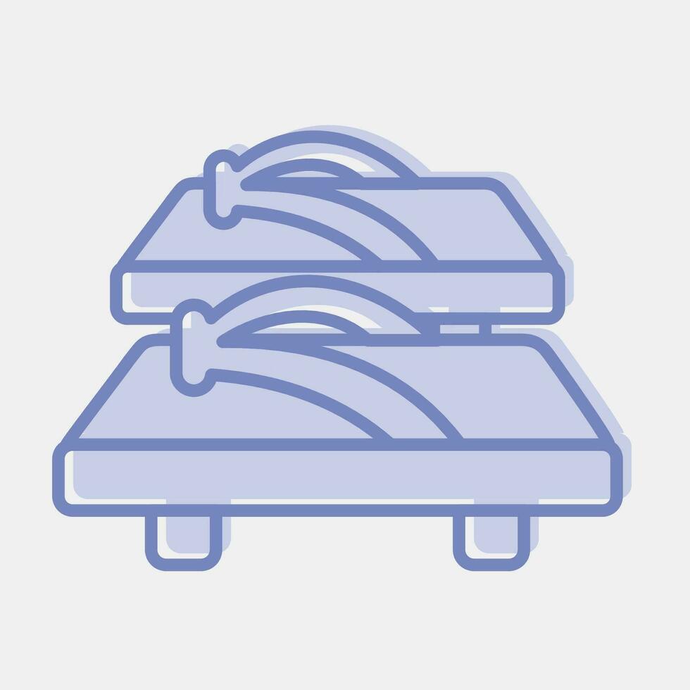 Icon geta sandals. Japan elements. Icons in two tone style. Good for prints, posters, logo, advertisement, infographics, etc. vector