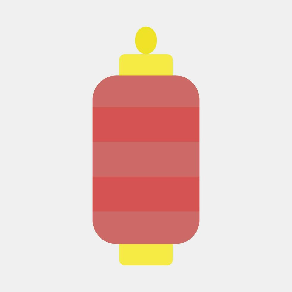 Icon lantern. Japan elements. Icons in flat style. Good for prints, posters, logo, advertisement, infographics, etc. vector