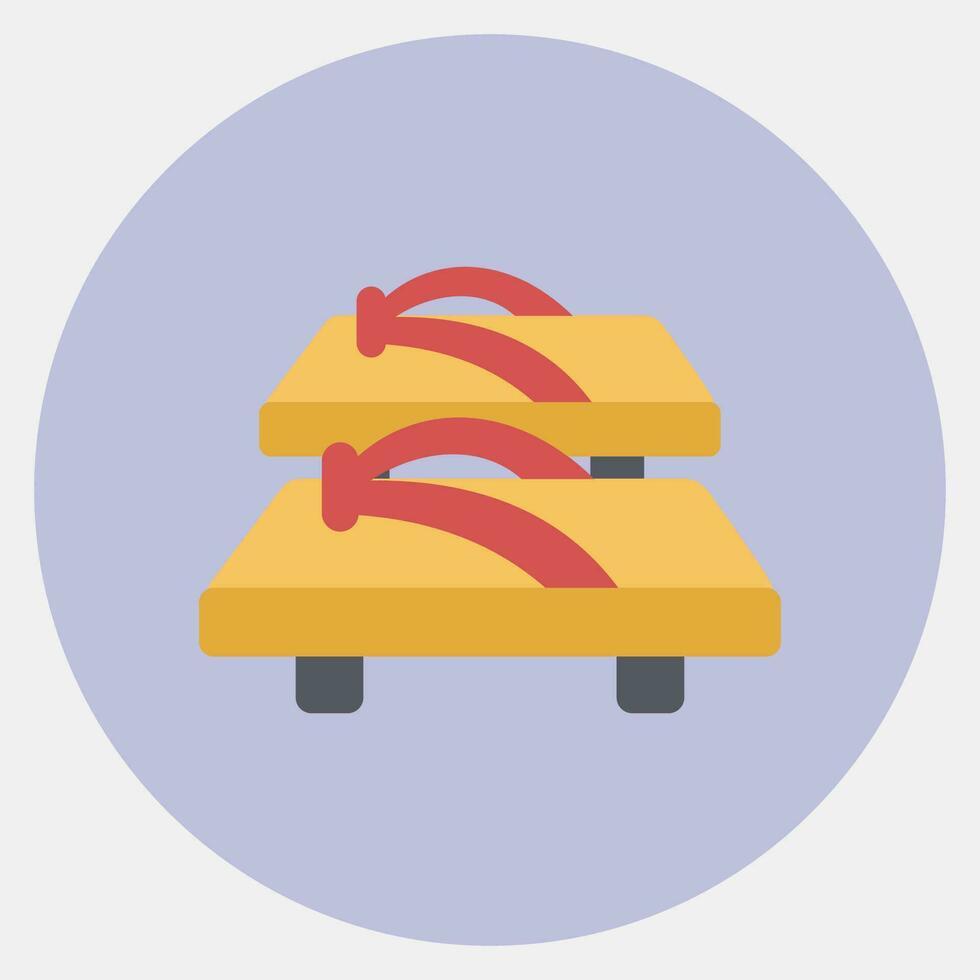 Icon geta sandals. Japan elements. Icons in color mate style. Good for prints, posters, logo, advertisement, infographics, etc. vector