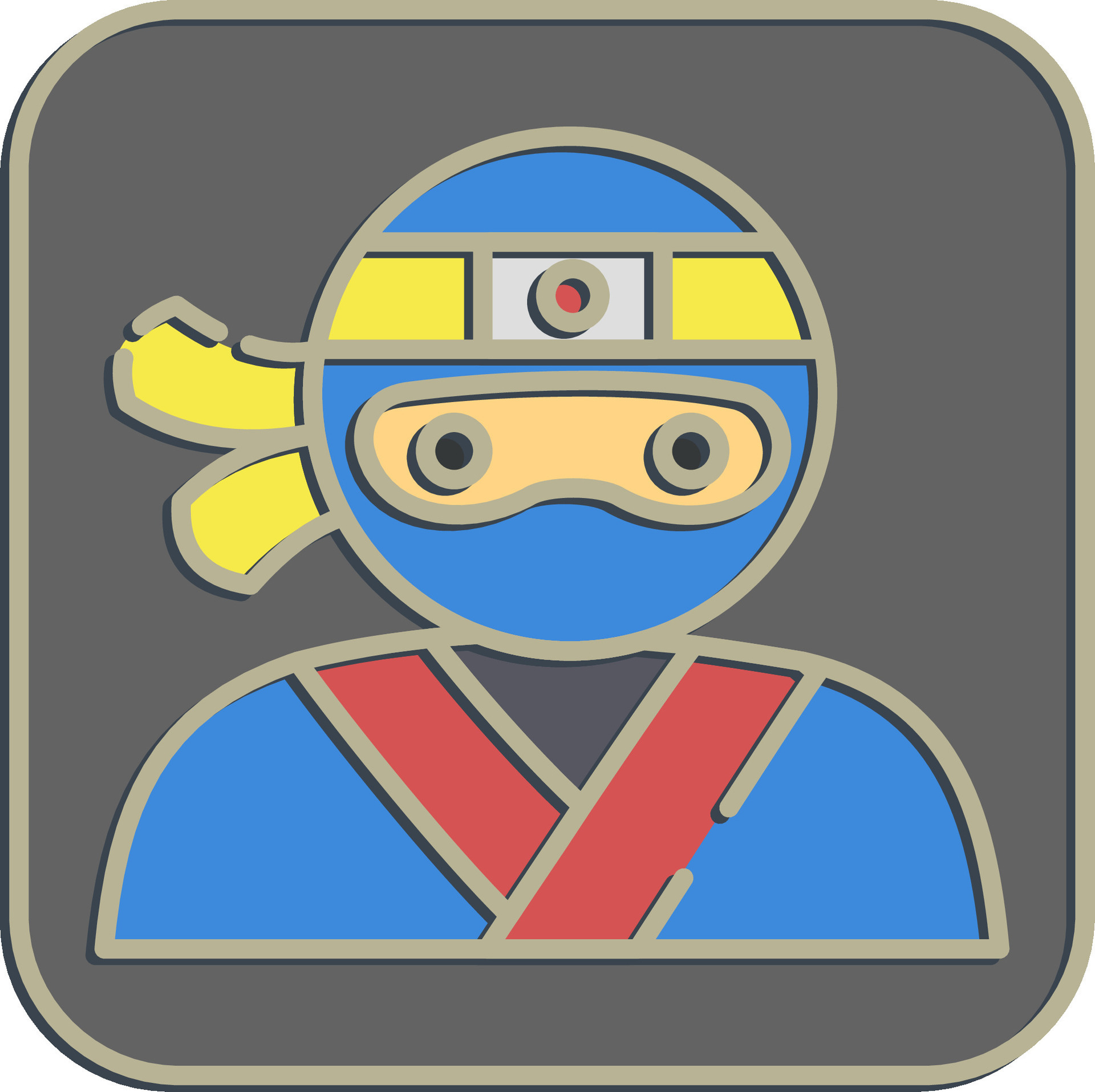 Icon ninja. Japan elements. Icons in embossed style. Good for prints ...