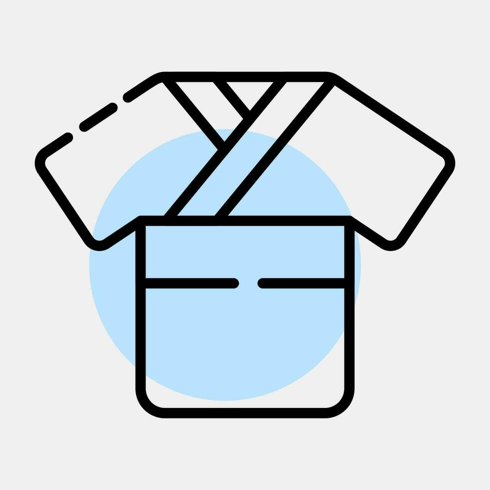 Icon kimono dress. Japan elements. Icons in color spot style. Good for prints, posters, logo, advertisement, infographics, etc. vector