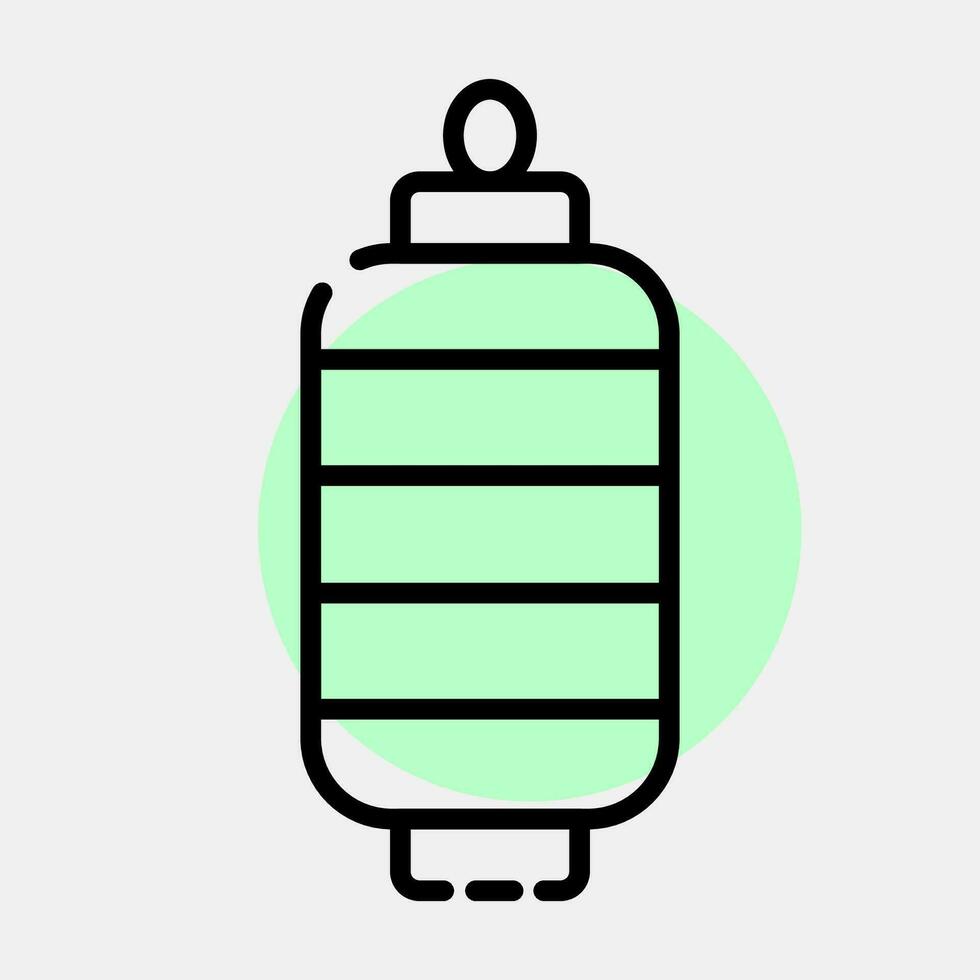 Icon lantern. Japan elements. Icons in color spot style. Good for prints, posters, logo, advertisement, infographics, etc. vector