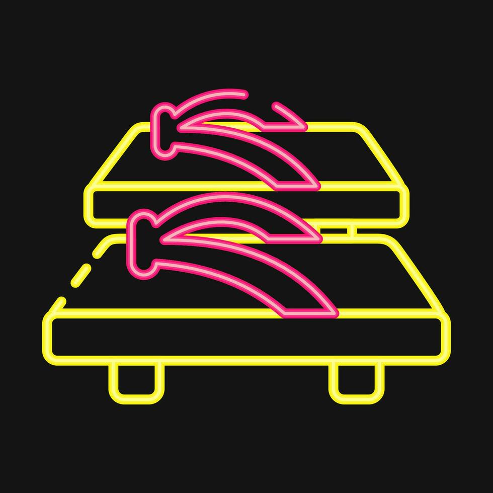Icon geta sandals. Japan elements. Icons in neon style. Good for prints, posters, logo, advertisement, infographics, etc. vector
