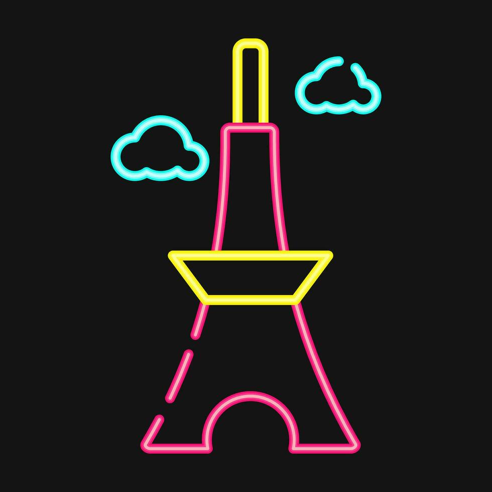 Icon japan tower. Japan elements. Icons in neon style. Good for prints, posters, logo, advertisement, infographics, etc. vector