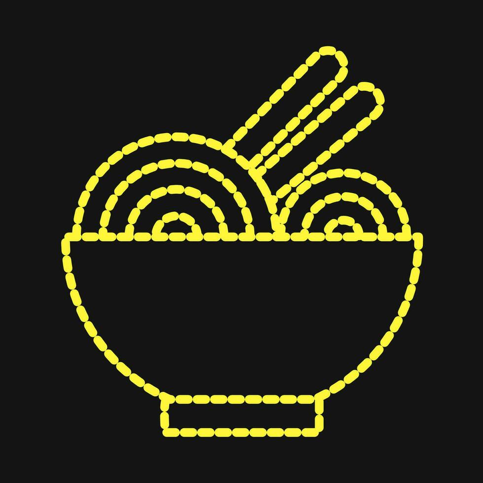 Icon ramen. Japan elements. Icons in dotted style. Good for prints, posters, logo, advertisement, infographics, etc. vector