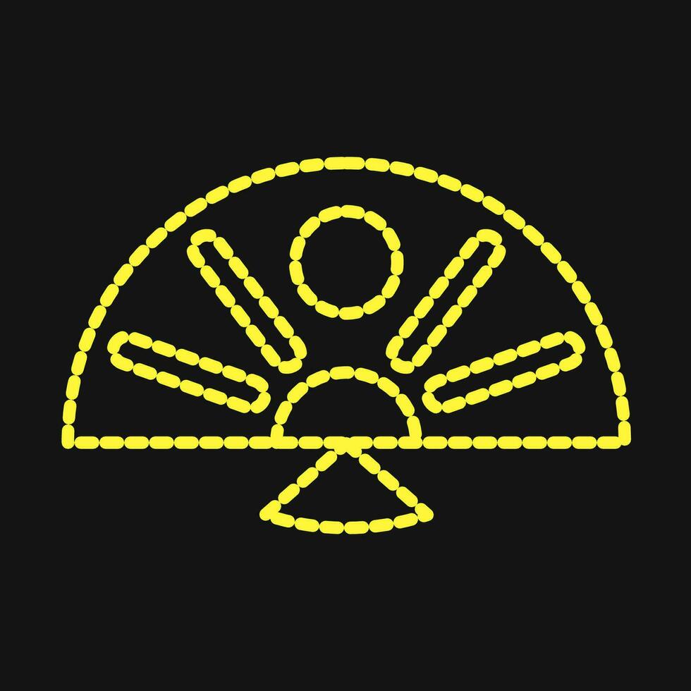 Icon japanese fan. Japan elements. Icons in dotted style. Good for prints, posters, logo, advertisement, infographics, etc. vector