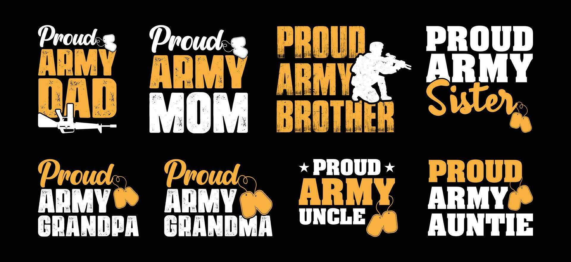 Proud Army Dad, Army Family T shirt Design Bundle, Vector Veteran Day T shirt  design, Army, Military shirt  typography T shirt design Collection