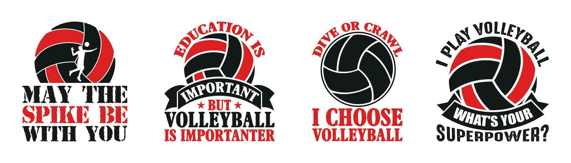Volleyball T shirt Design Bundle, Vector Volleyball T shirt  design, Volleyball shirt,  Volleyball typography T shirt design Collection