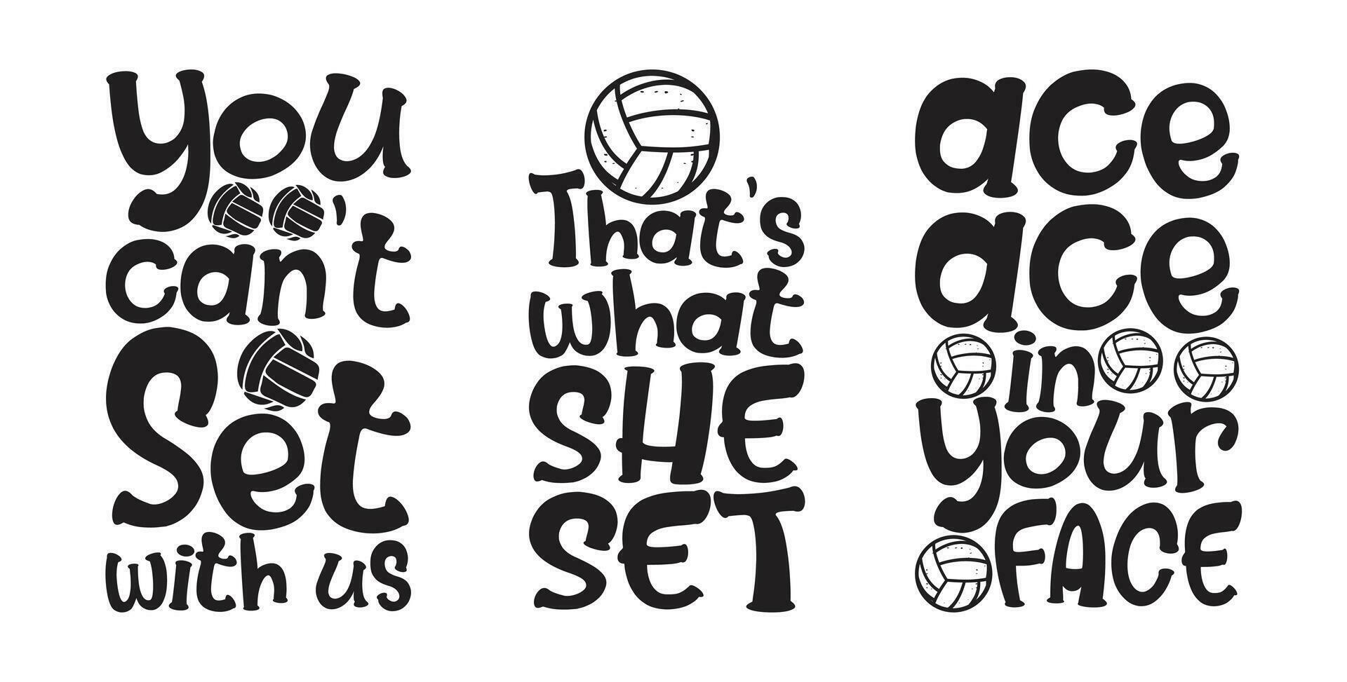 Volleyball T shirt Design Bundle, Vector Volleyball T shirt design ...