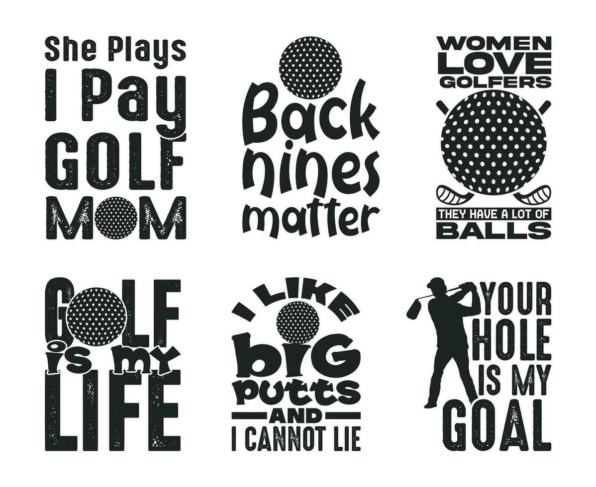 Golf T shirt Design Bundle, Vector Golf T shirt  design, Golfing shirt,  Golf typography T shirt design Collection