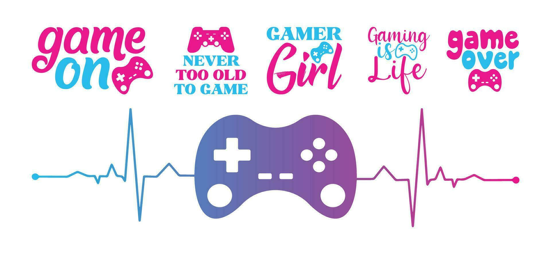 Gaming T shirt Design Bundle, Vector Gaming T shirt  design, Gamer shirt,  Gaming vintage T shirt design Collection