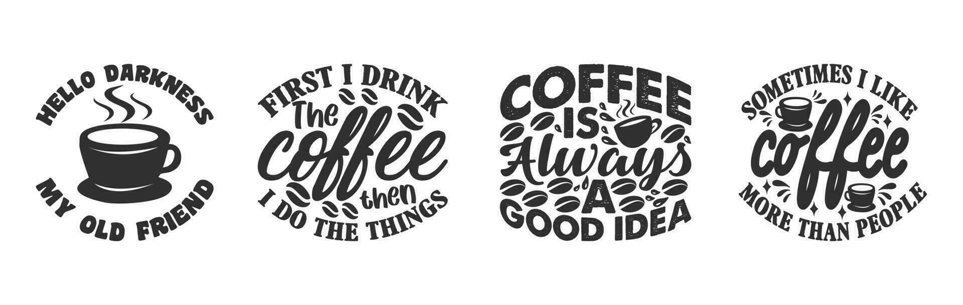 Coffee T shirt Design Bundle, Vector Coffee T shirt  design, Coffee shirt,  Coffee typography T shirt design Collection