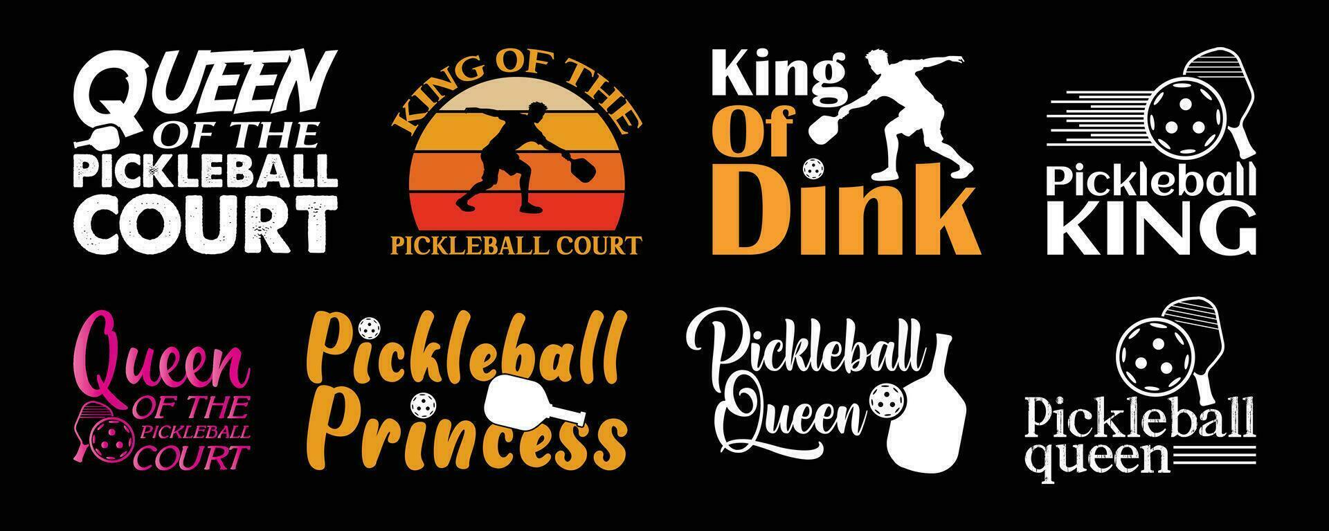 Pickleball T shirt Design Bundle, Vector Pickleball T shirt  design, Pickleball shirt,  Pickleball typography T shirt design Collection