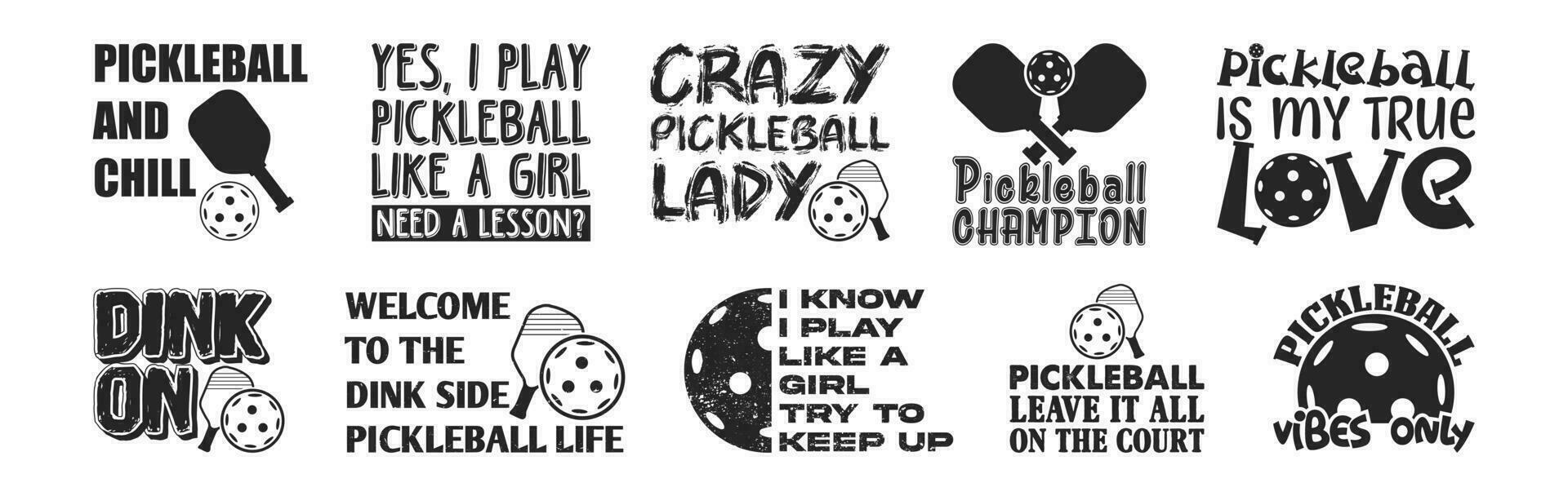 Pickleball T shirt Design Bundle, Vector Pickleball T shirt  design, Pickleball shirt,  Pickleball typography T shirt design Collection