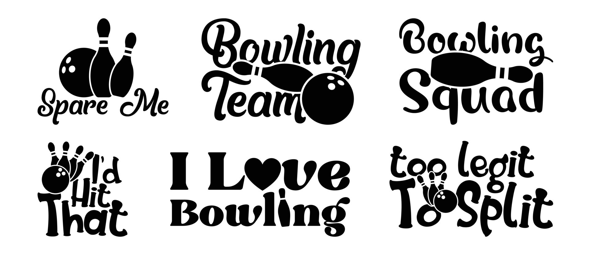 Bowling T shirt Design Bundle, Vector Bowling T shirt design, Bowling
