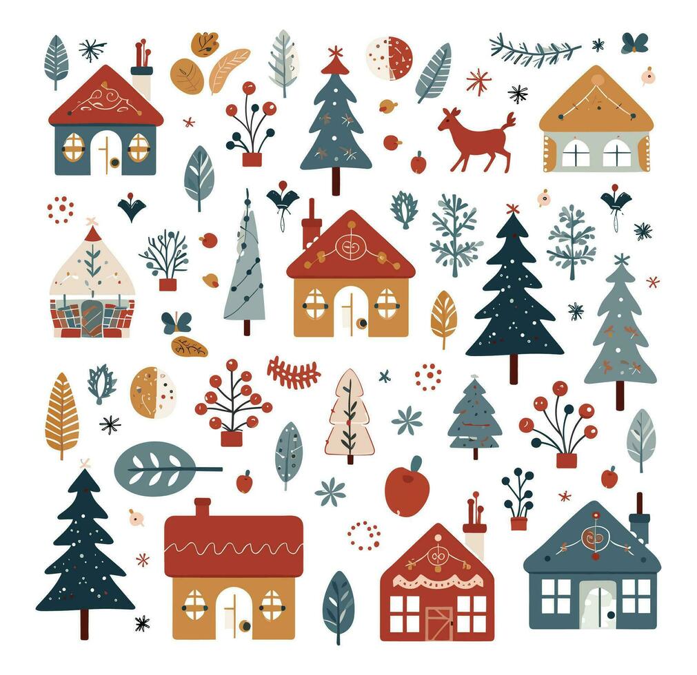 Christmas element collection vector