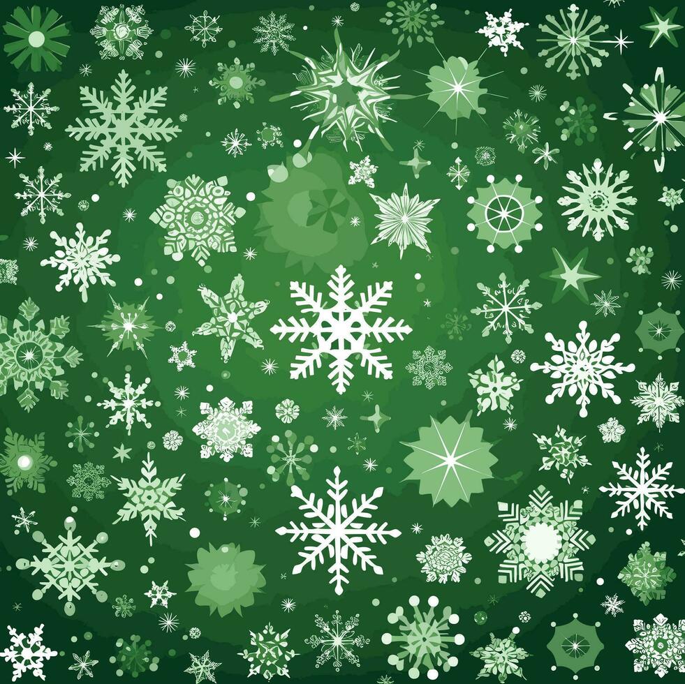 variedad de copos de nieve Navidad antecedentes vector