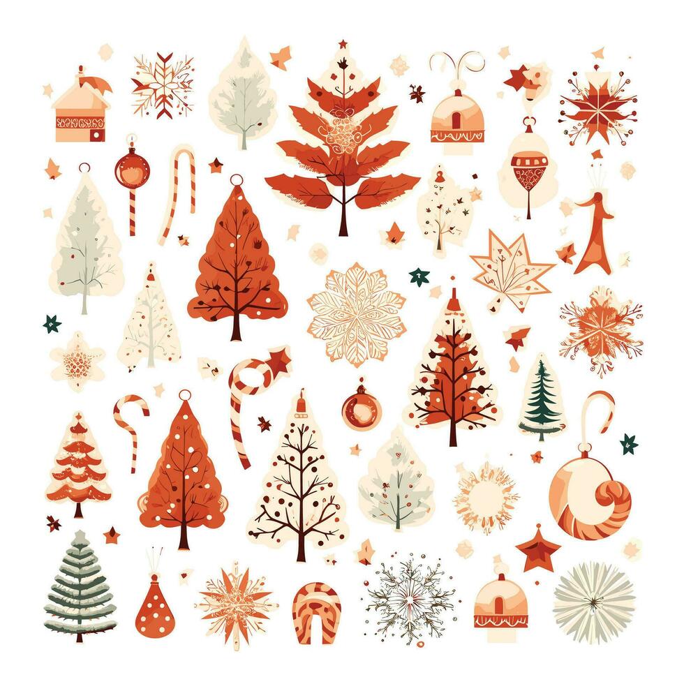 Christmas element collection vector