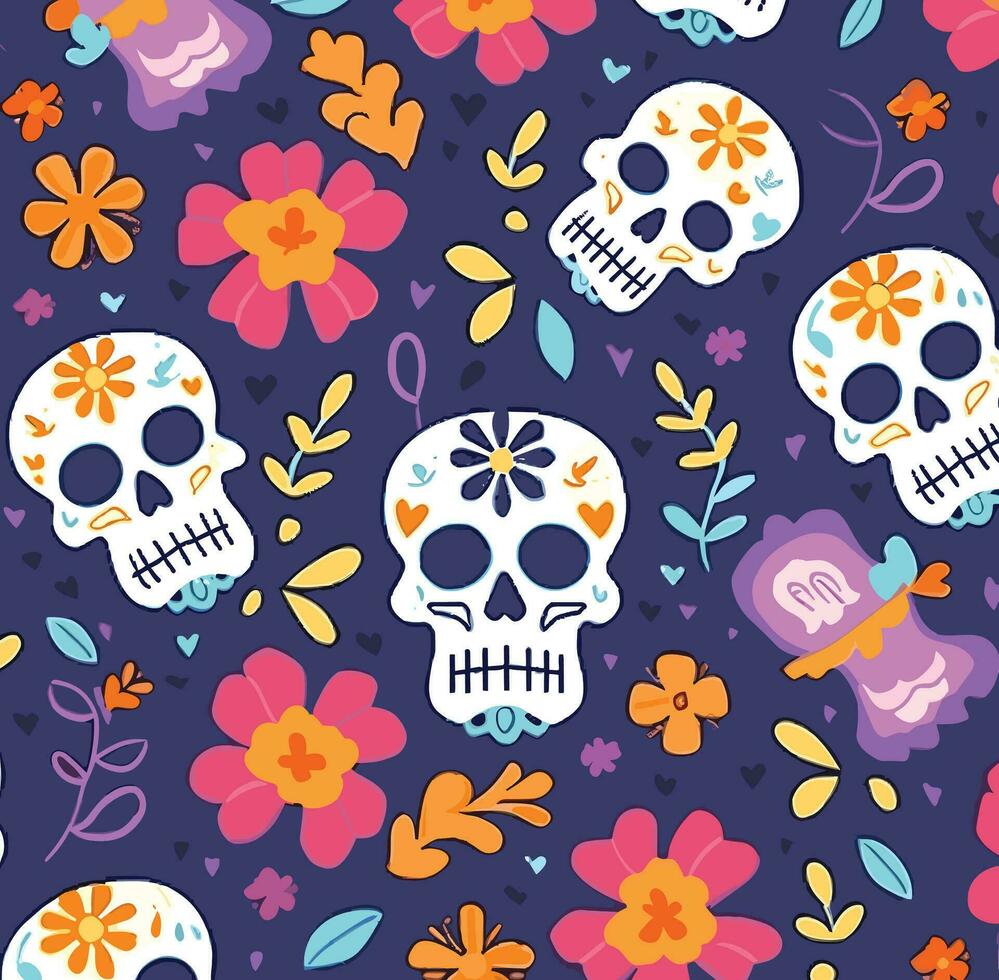 mano dibujado dia Delaware muertos modelo antecedentes vector