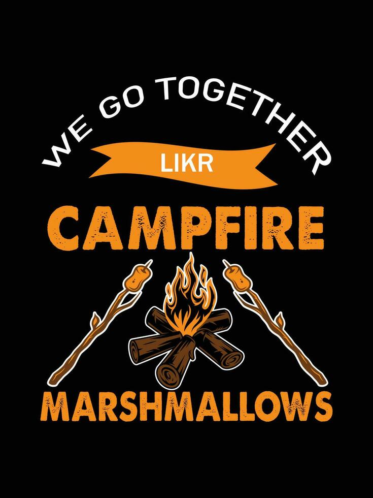 Camping t shirt vector