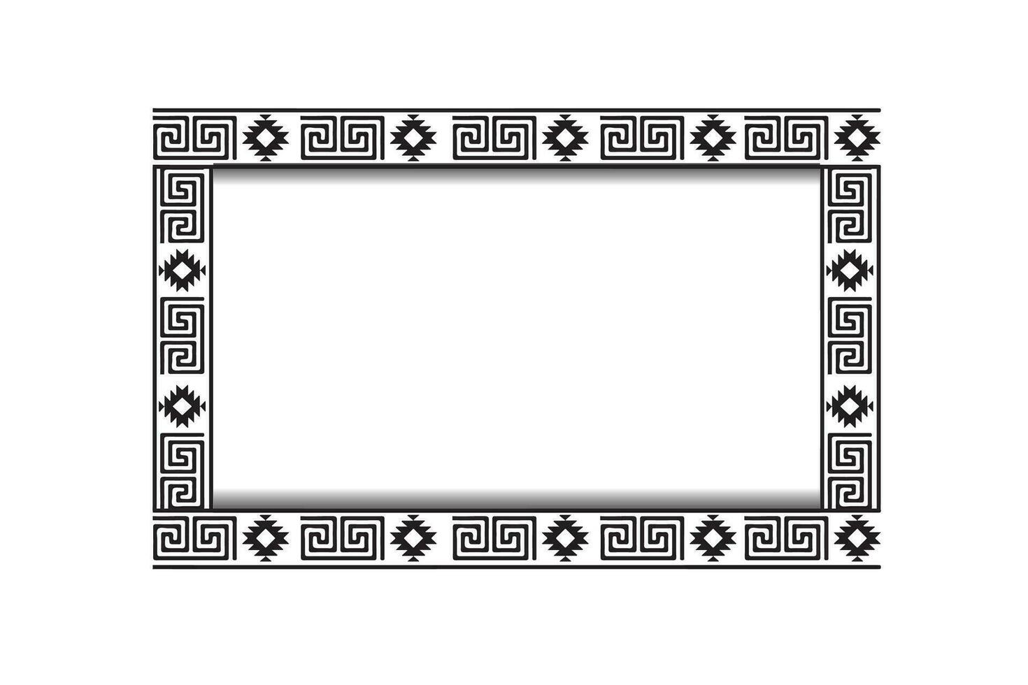 vector frame old fashioned pattern border 70s theme for photo