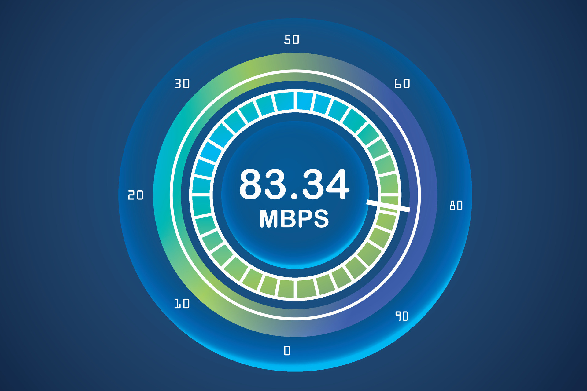 Vector illustration of speed test suitable for visualizing