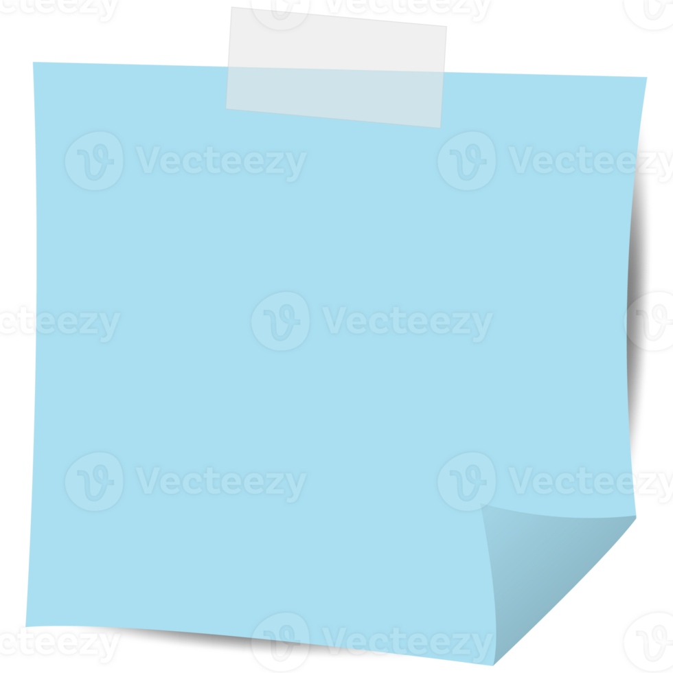 Square sticky paper note reminders. Office memo label stationery. png