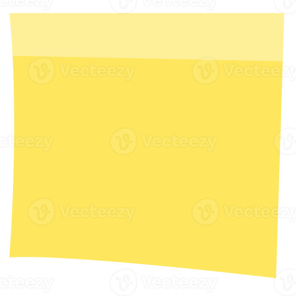 Square yellow sticky paper note reminders. Office memo label stationery. png
