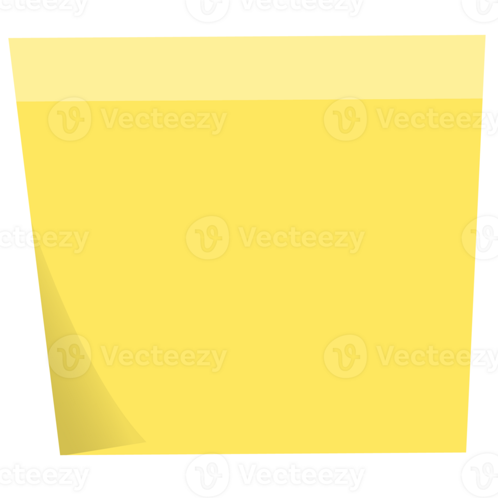 Square yellow sticky paper note reminders. Office memo label stationery. png