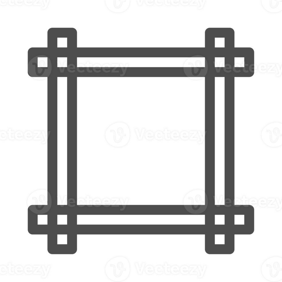 Korea traditional pattern outline icon. Linear symbol. png