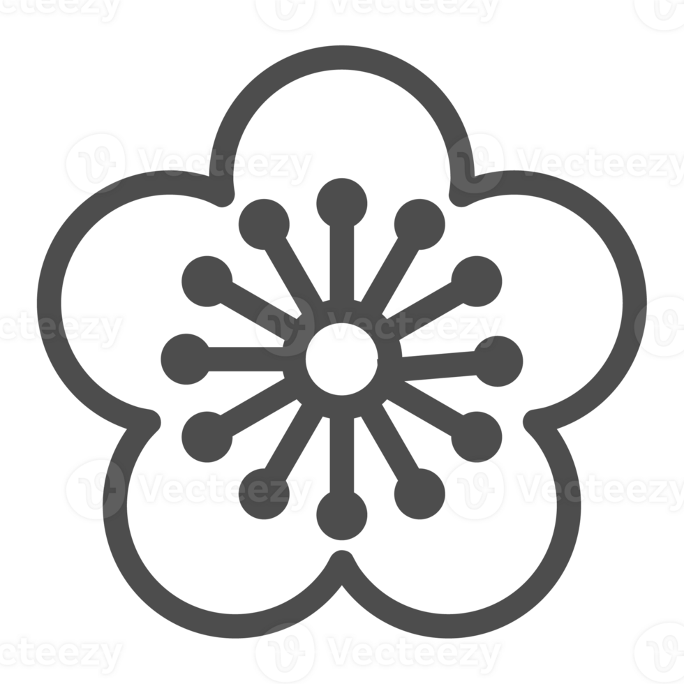 Korea traditional pattern outline icon. Linear symbol. png