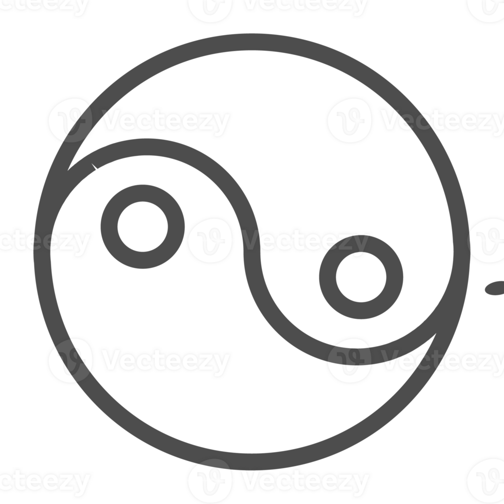 Korea traditional pattern outline icon. Linear symbol. png