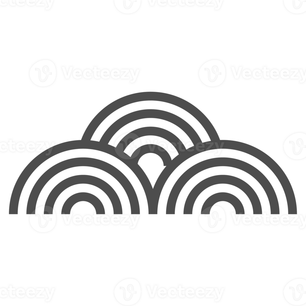 Korea traditional pattern outline icon. Linear symbol. png