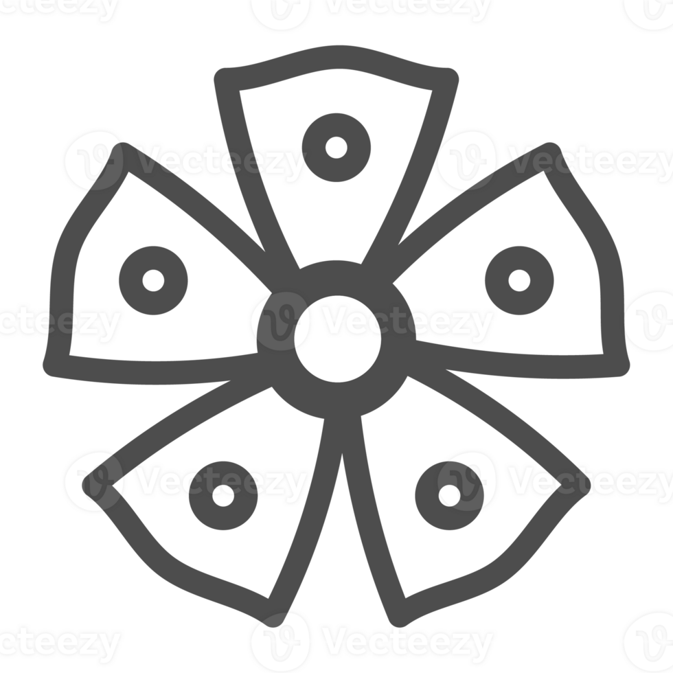 Korea traditional pattern outline icon. Linear symbol. png