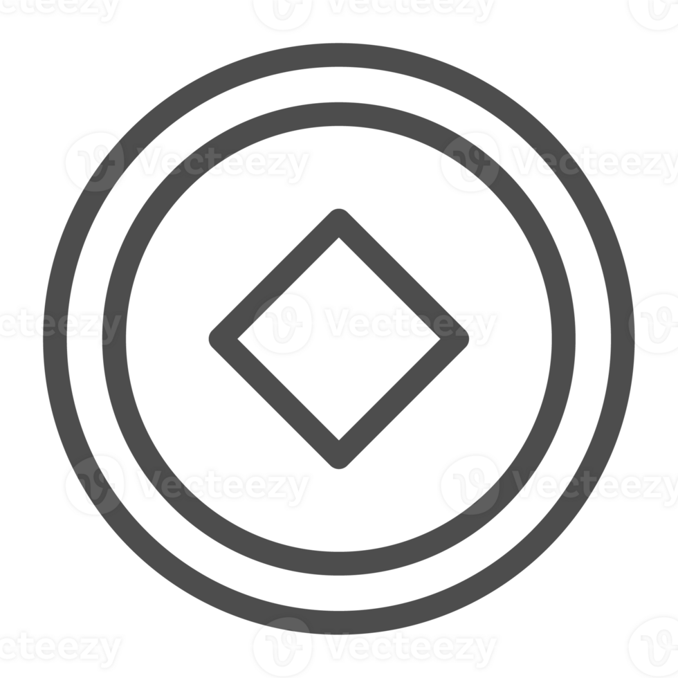 Korea traditional pattern outline icon. Linear symbol. png