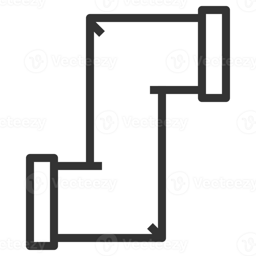 VVS rör hårt ikon. konstruktion förbindelse teknisk tryck VVS system. badrum sanitär gods. png