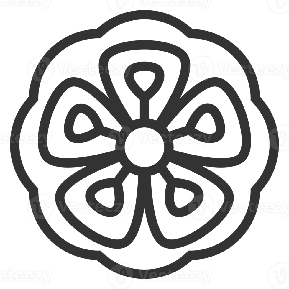 Korea traditional pattern outline icon. Asian collection. thin line symbol. png